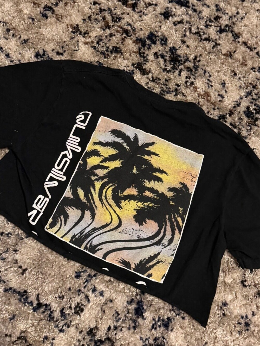 Quiksilver Palm Tree Sunset Graphic Tee Shirt